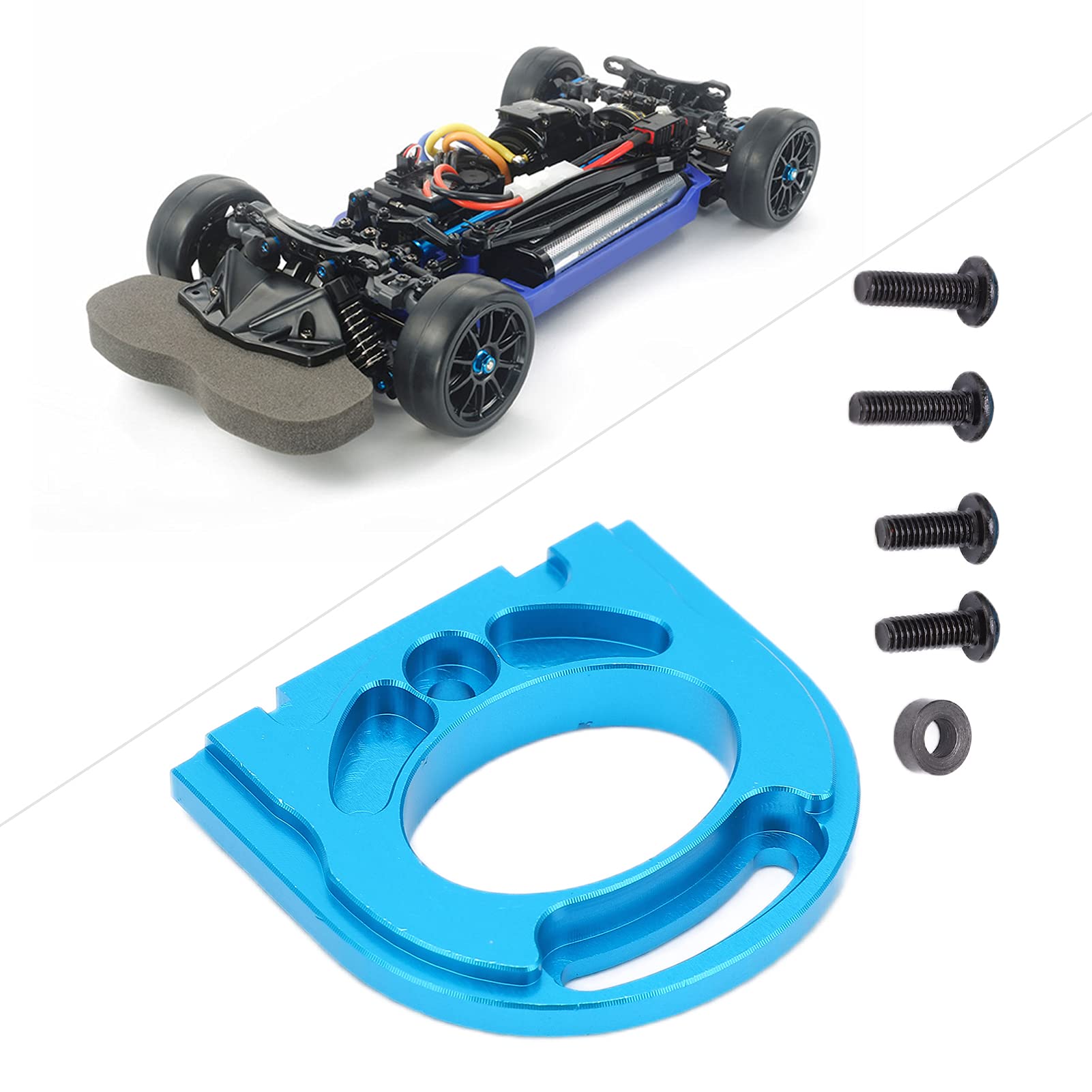 RC Metal Aluminum Alloy Motor Mount Upgrade Accessories Generic Aluminum Alloy Motor Mount for TT02 1/10 RC Car Upgrade