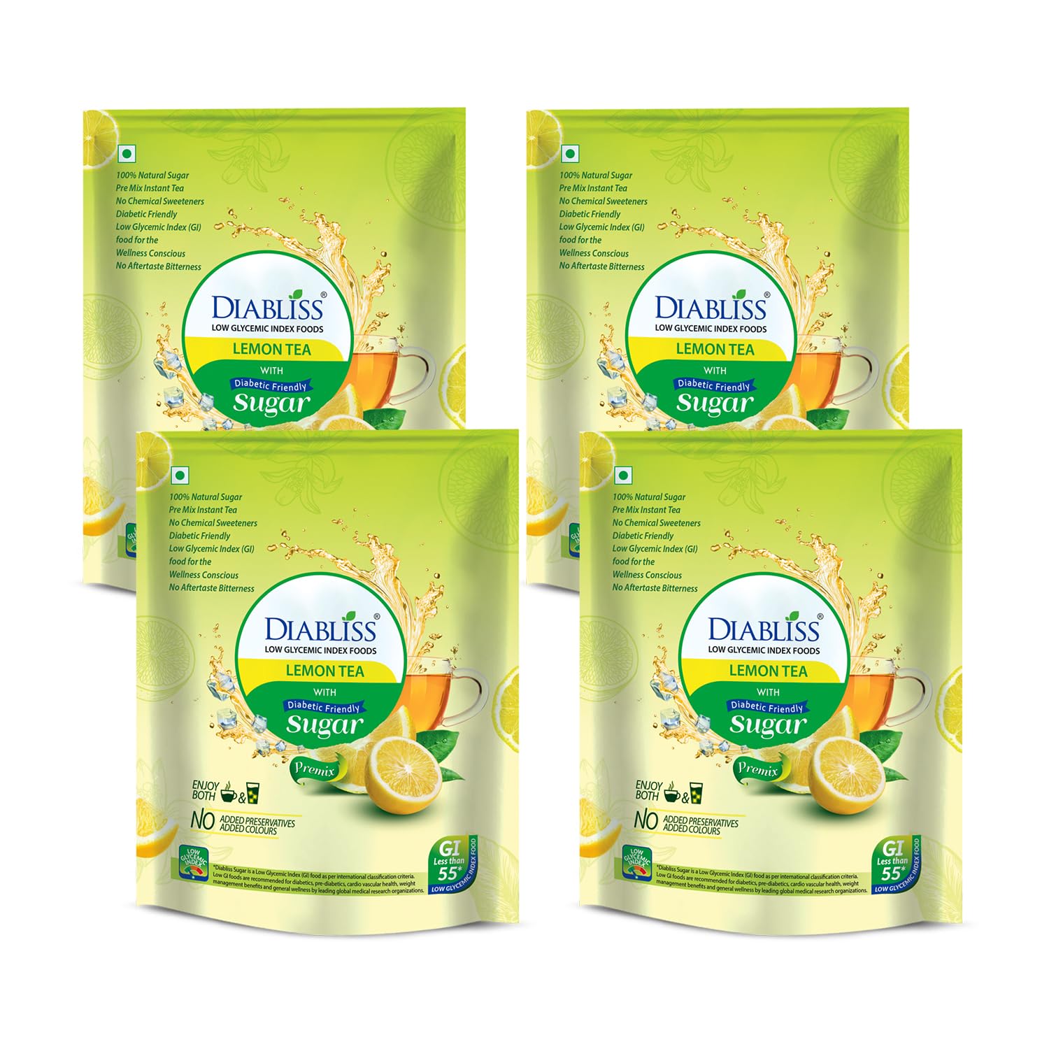 Diabliss Herbal Lemon Tea 500g Pouch - Refreshing Taste Low Glycemic Index (GI) Food Sugar Free Pack of 4 - Diabetes (B0BQDNY3CZ) Amazon Price History, Amazon Price Tracker