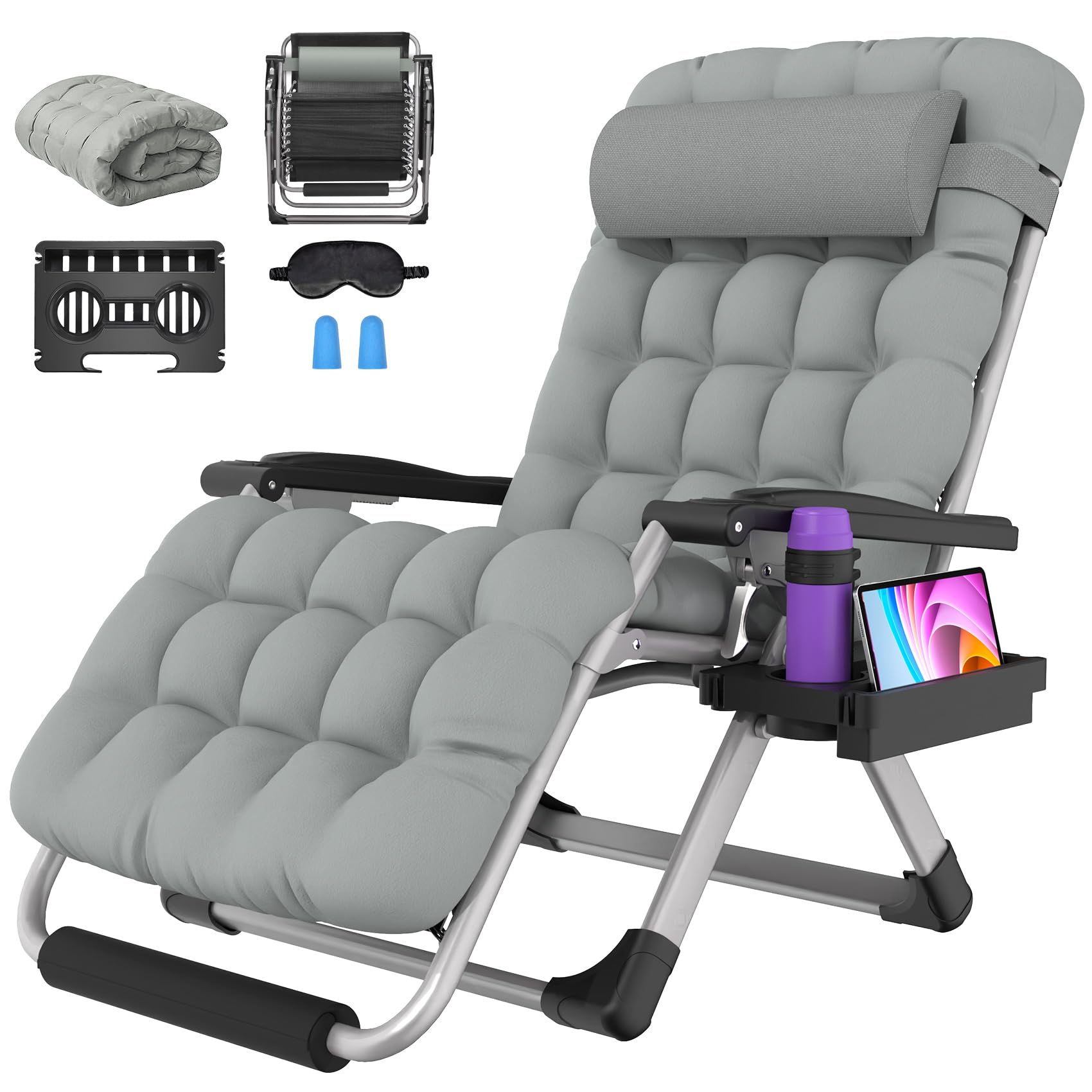 Suteck Oversized Zero Gravity Chair,500LBS 33In XXL Outdoor Recliner Chairs