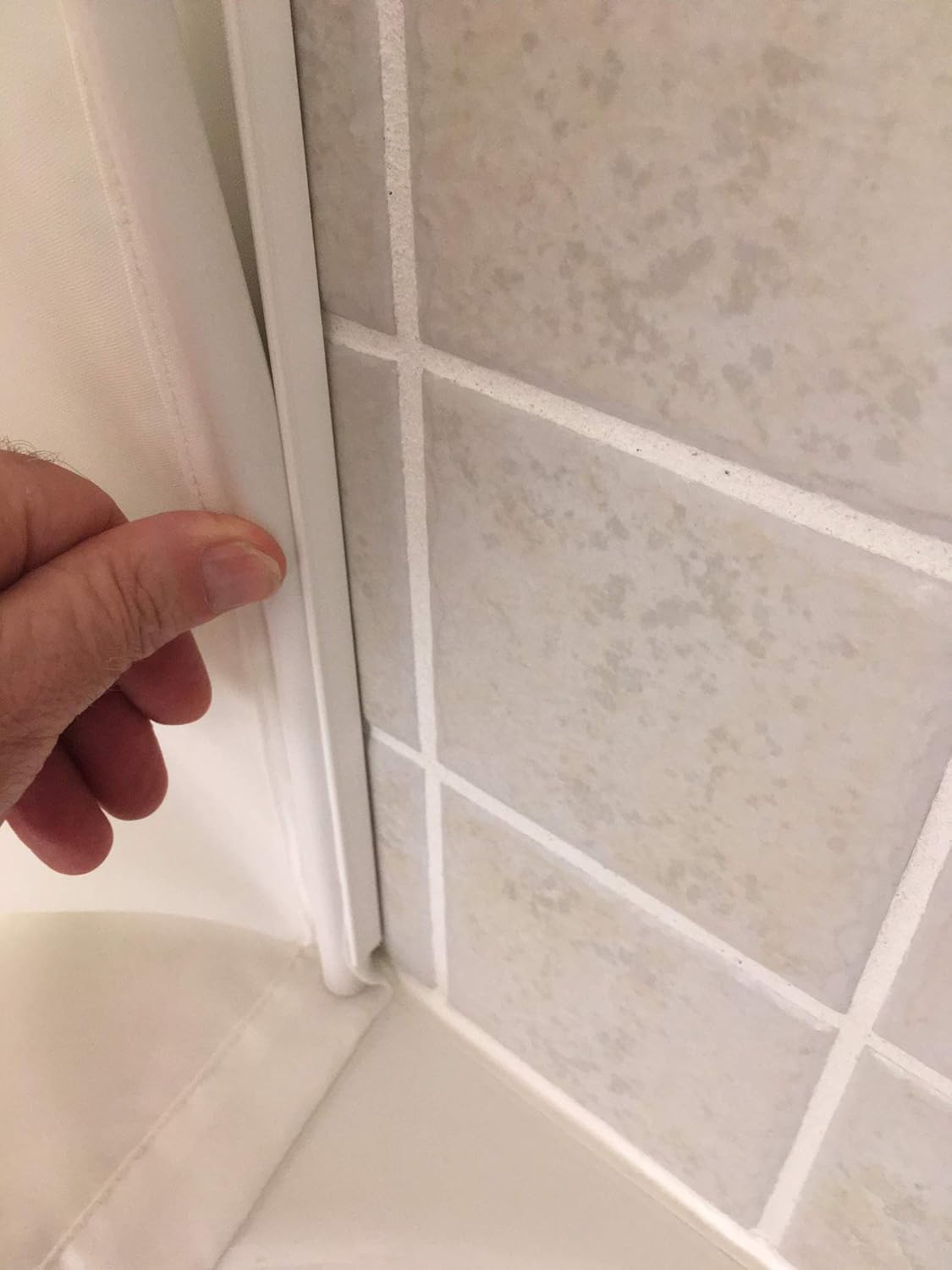 Shower Curtain Sealer with 30" of Wall Channels