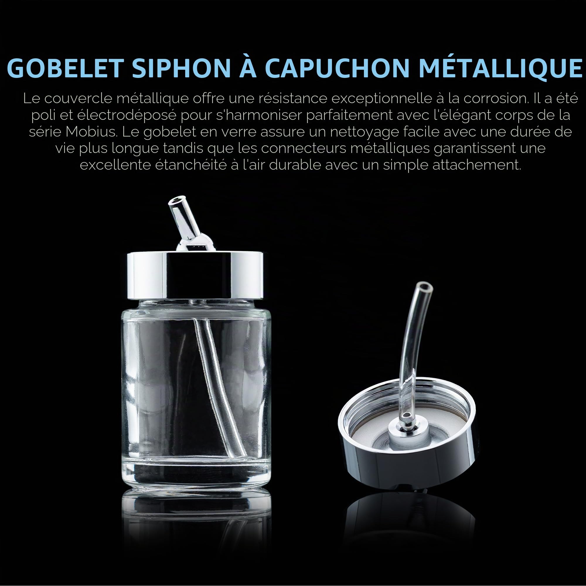 Gaahleri Airbrsuh Premium Series Mobius Aérographe avec siphon