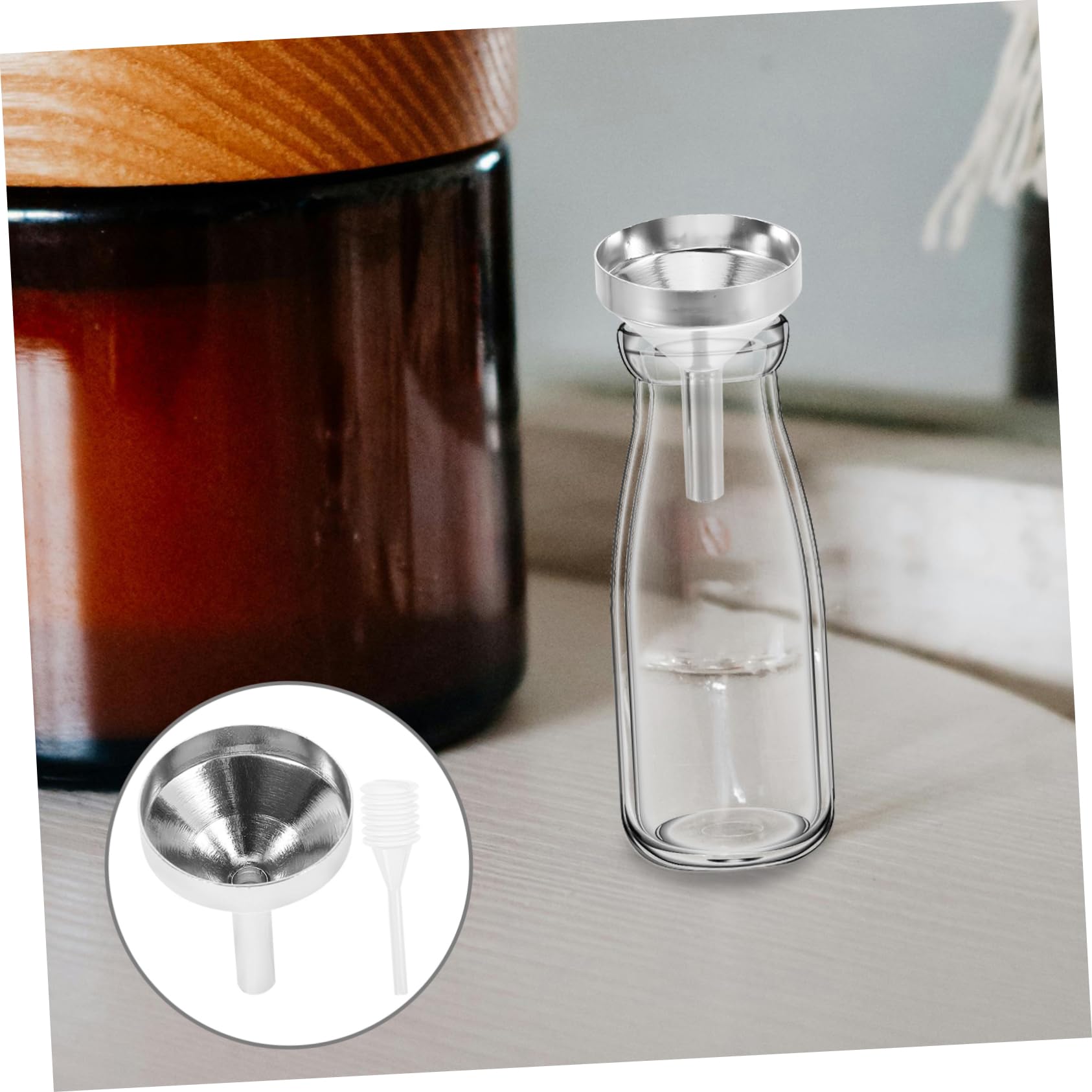 DECHOUS 100piezas Mini Embudos Para Llenado Preciso De Frascos Goteros Para Uso Laboratorio y Cocina