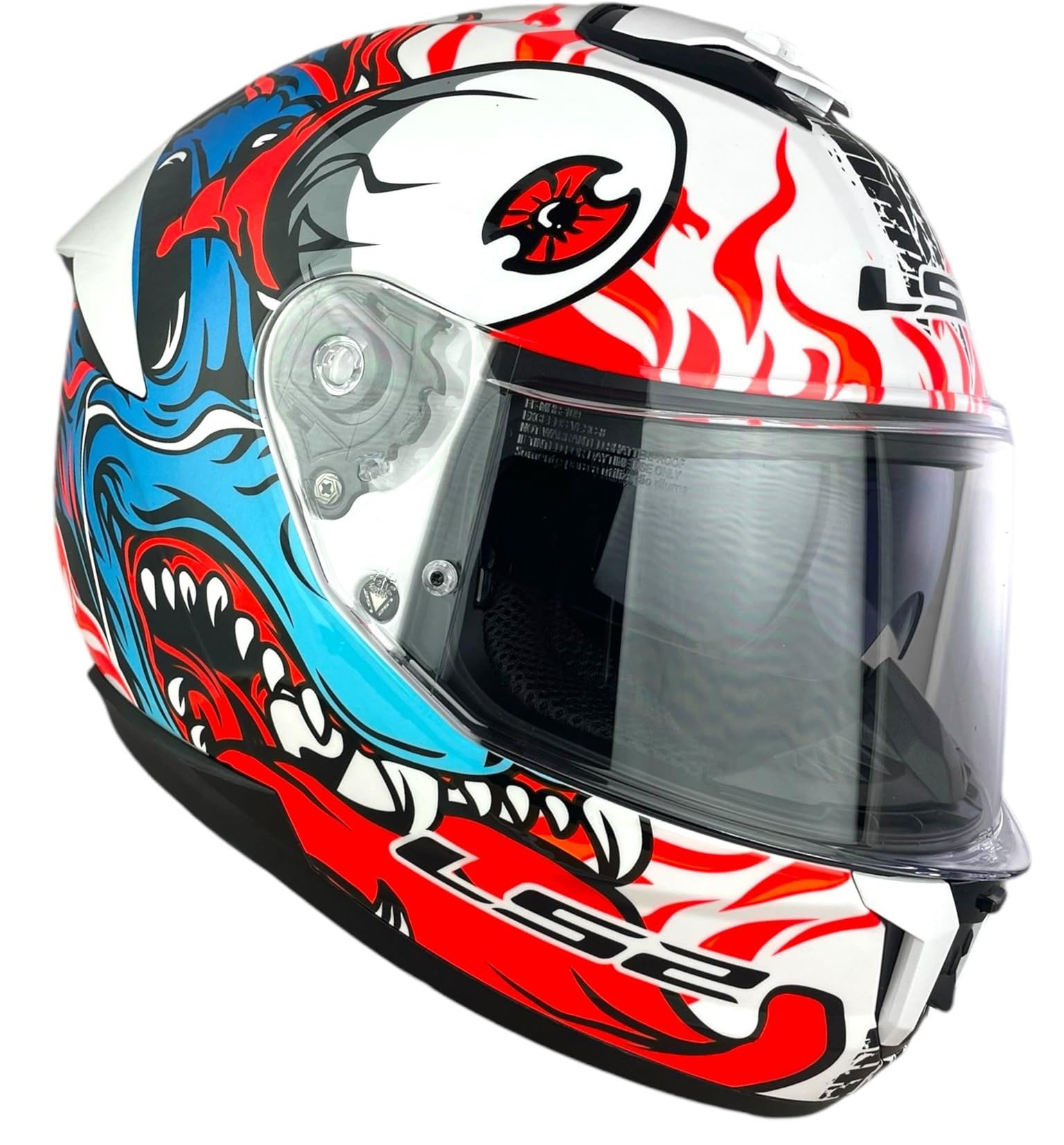 ls2 blue white helmet 2019 Full Face KPA FF808 Stream II Inferno Blue/White/Red ECE 22.06 (L 59/60) Automotive FT02 in flexibility to disperse CrossHelmet: Smart Motorcycle Helmet TierQty:108