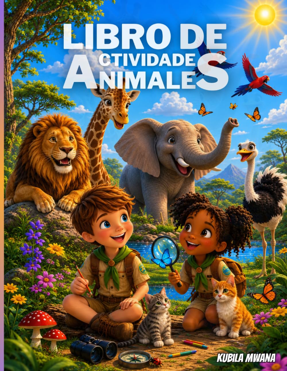 Libro de Actividades de Animales para Niños: Aprende, colorea, identifica, cuenta y escribe: actividades educativas para descubrir el mundo de los animales | Preescolar, Educación Primaria (3–10 años)