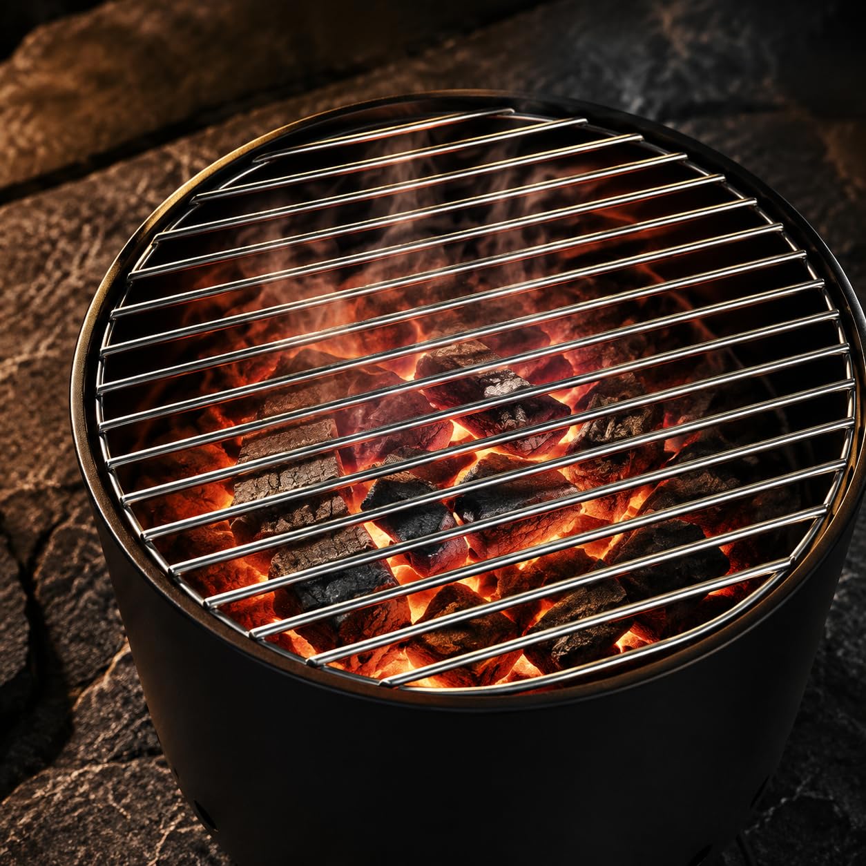 Barbacoa de Carbón Portátil, Parril Pequeña para Camping, Picnic y Balcón