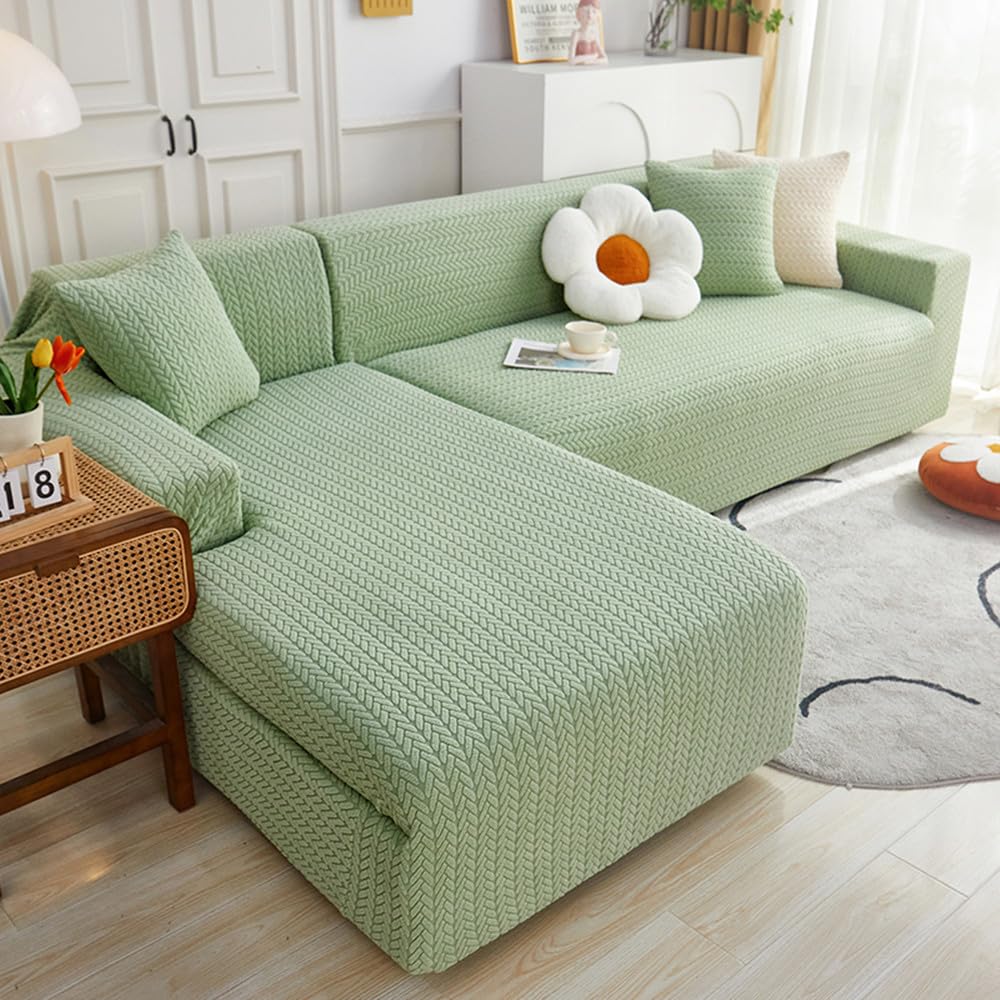 Housse canape extensible jacquard épais anti-poussière 2 places