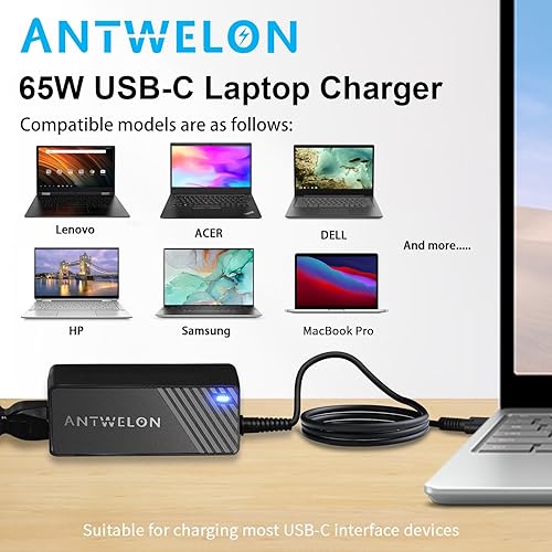 Miniatura 3 de Cargador universal para laptop de 65 W 45 W USB C tipo C para Lenovo Thinkpad Yoga Chromebook HP Acer Asus Samsung MacBook Pro Dell Latitude xps 13
