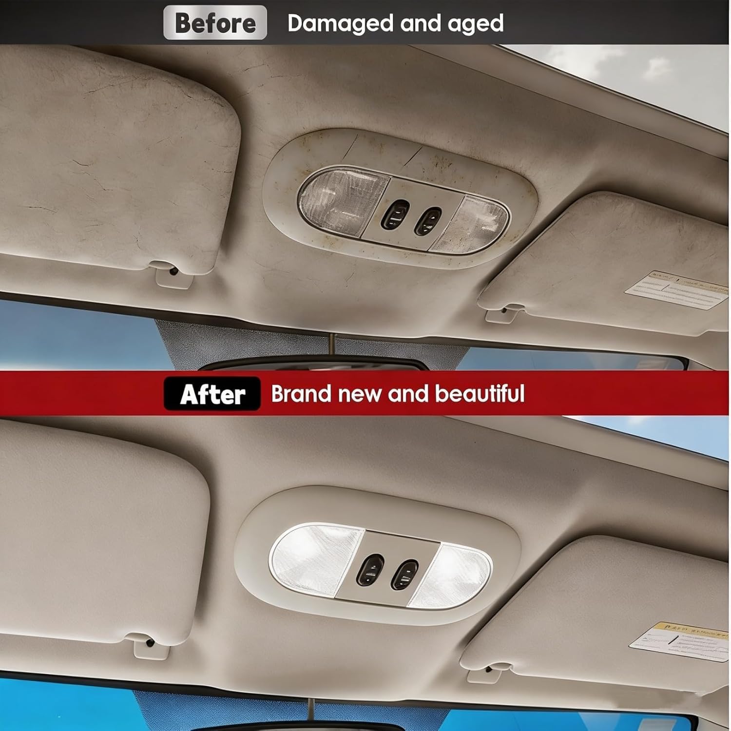 Overhead Console with Dome Map Light & Sunroof Switch Compatible with F Series 150 2004-2008 Mark LT 2006-2008 7L3Z-18519A70-BA 7L3Z-18519A70-BC Beige
