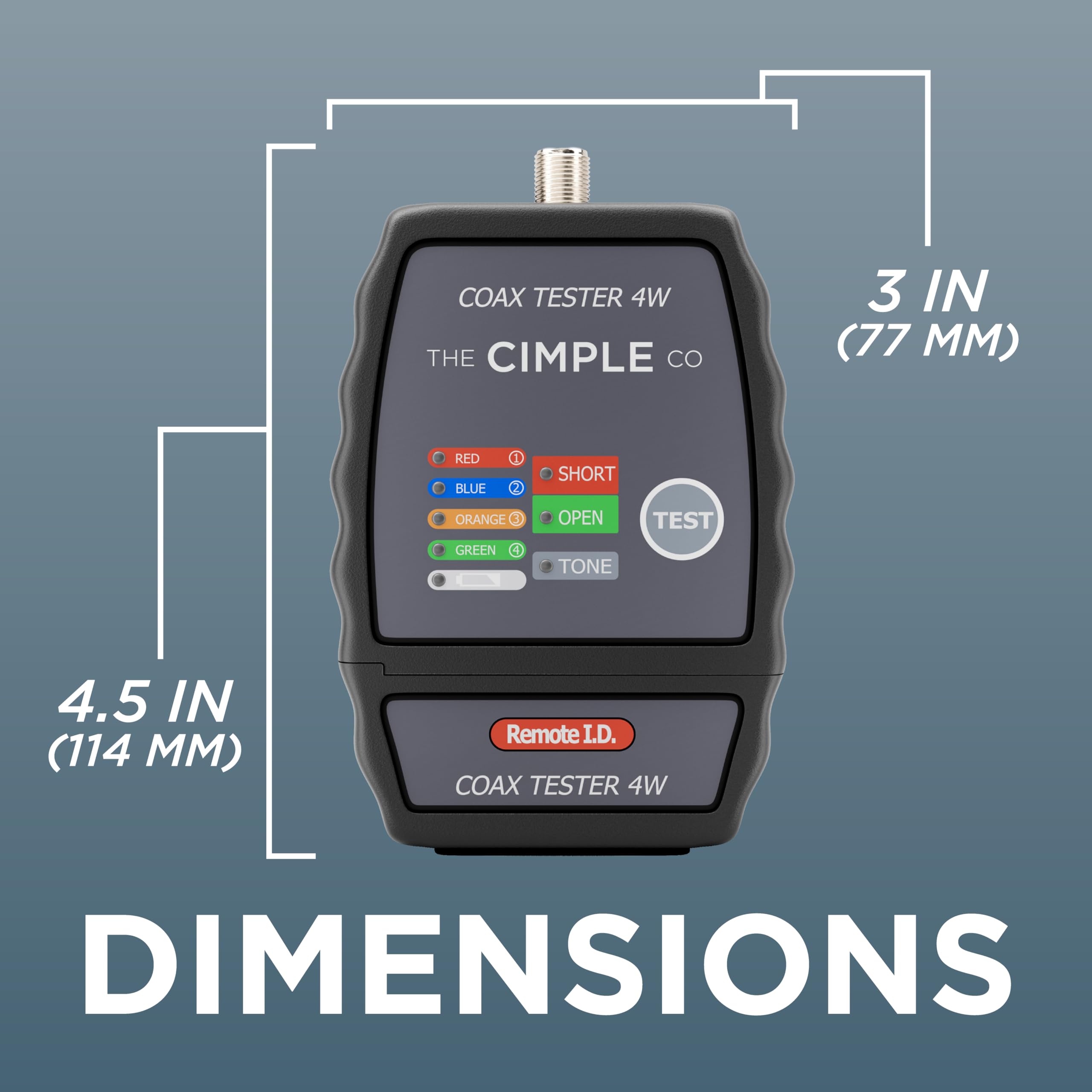 The CIMPLE CO - Mapeador de cables coaxiales, probador, rastreador y tóner | Comprobador de continuidad de cables coaxiales de grado comercial