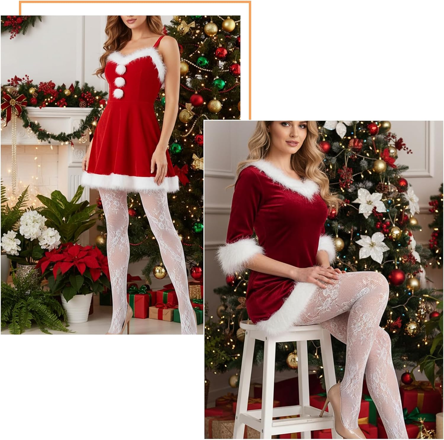 Grevosea Floral Tights for Women, Pattern Tights Black Fishnet Stockings High Waist Sheer Stockings Pantyhose - Image 6