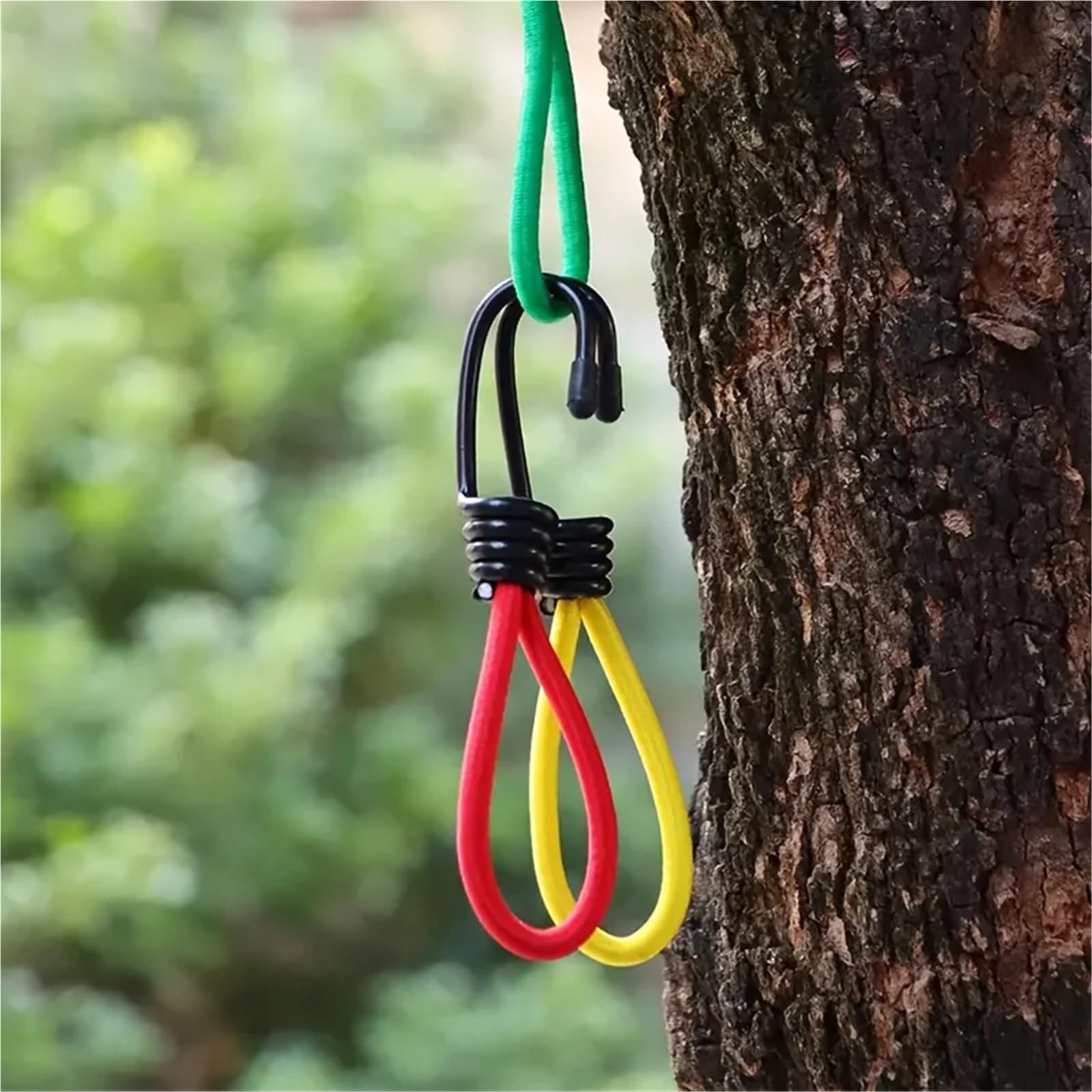 Cordons éLastiques avec Crochets Lot de 5 Cordes élastiques for Tente, avec Crochets, idéales for Fixer des tentes, des auvents et des Bateaux pour Camping, BâChes