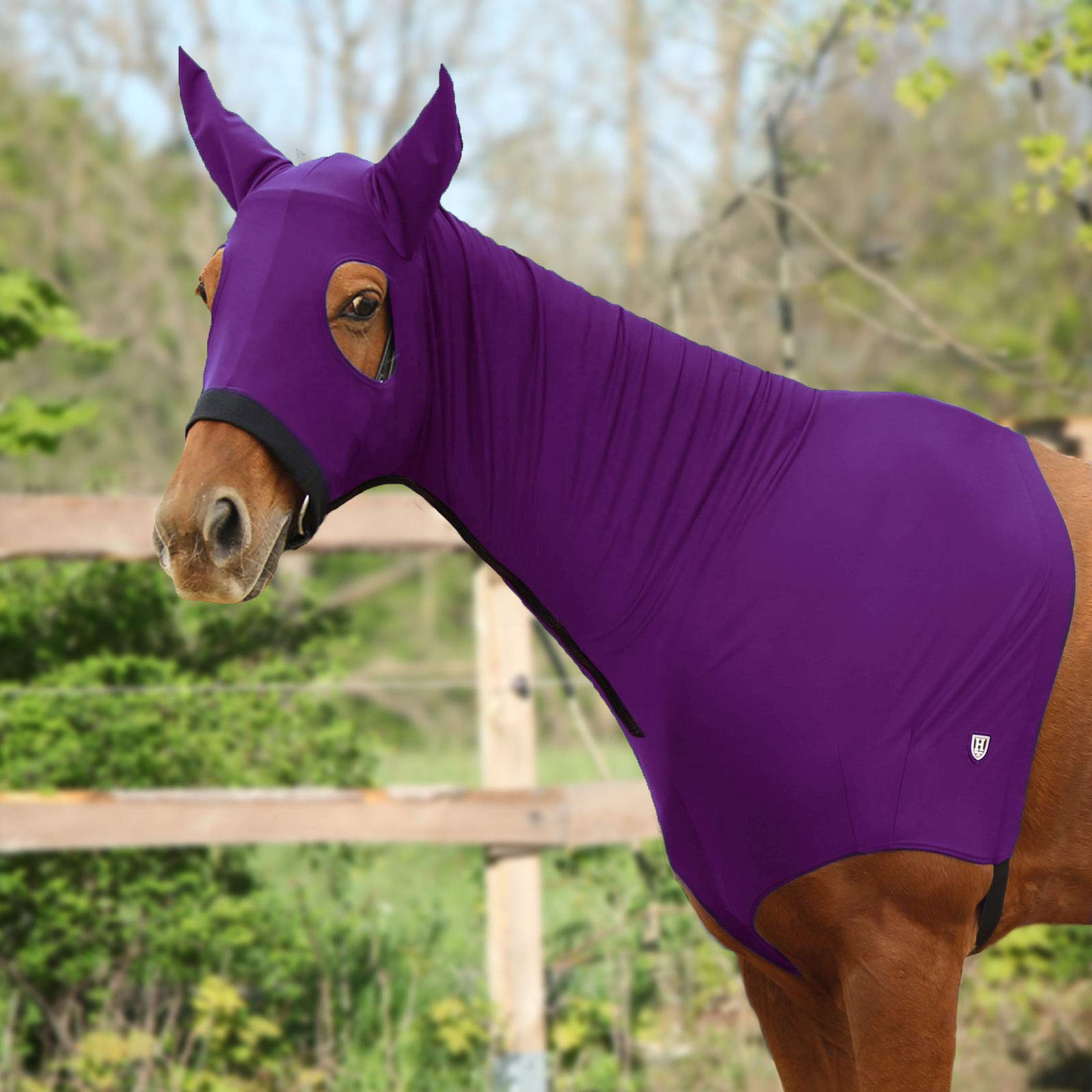 Harrison Howard Cappottino da cavallo elasticizzato con cerniera, viola, taglia M