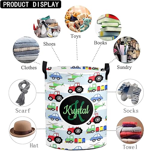 Miniatura 6 de Cesta de ropa plegable personalizada con diseño de estrellas azules y elefantes para bebés niñas niños ropa de guardería