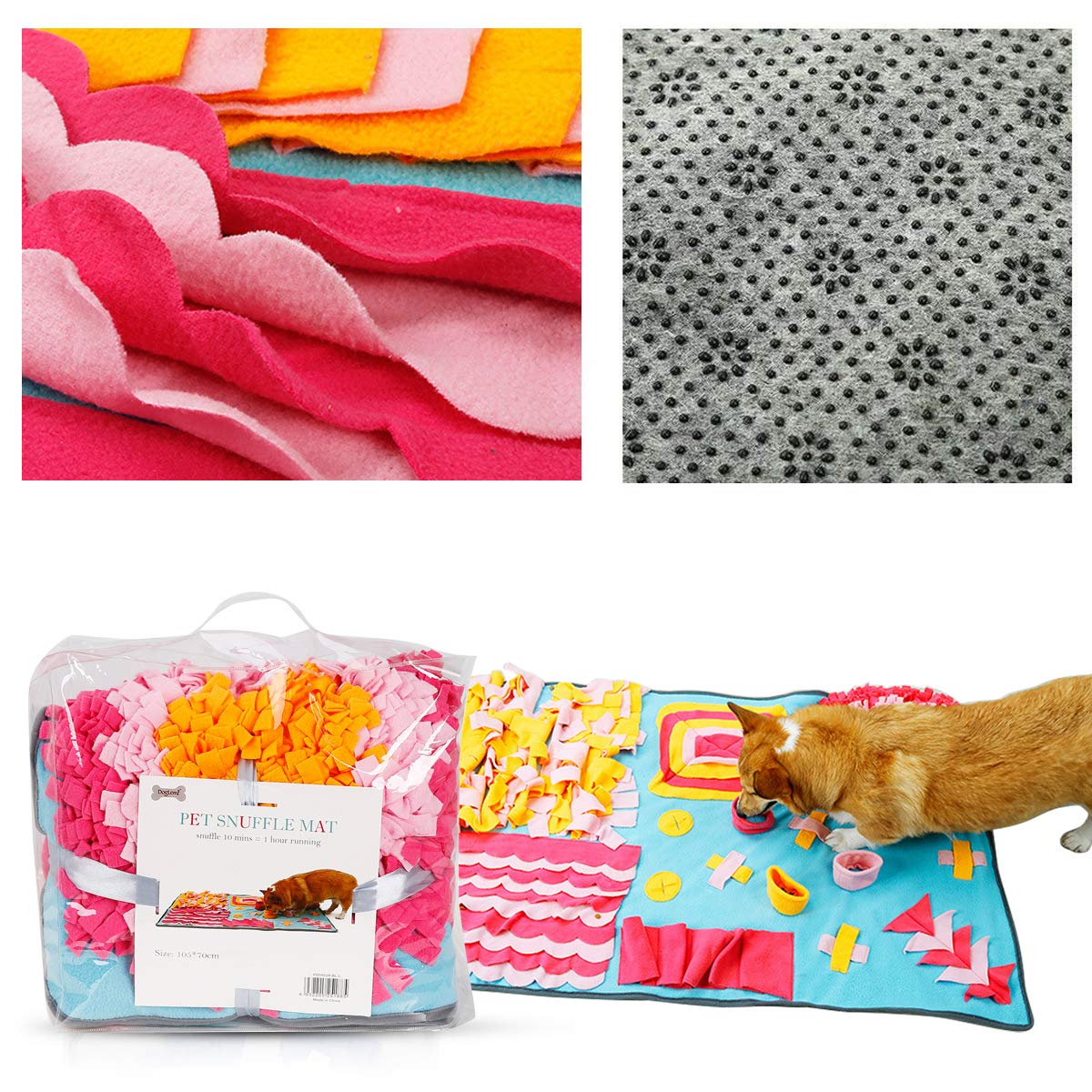 PETCUTE Schnüffelteppich für Hunde Hundespielzeug Schnüffelrasen Hund Hundefuttermatte Schnupftuch für Hunde