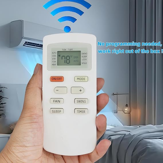 Replacement Remote Control for AIR-CON YX1FF ACZEM4H4R12 ACZEM4H4R18 ACZEM4H4R24 ACZEM4C4R09 AC Air Conditioner (Display Both in Fahrenheit and Celsius)