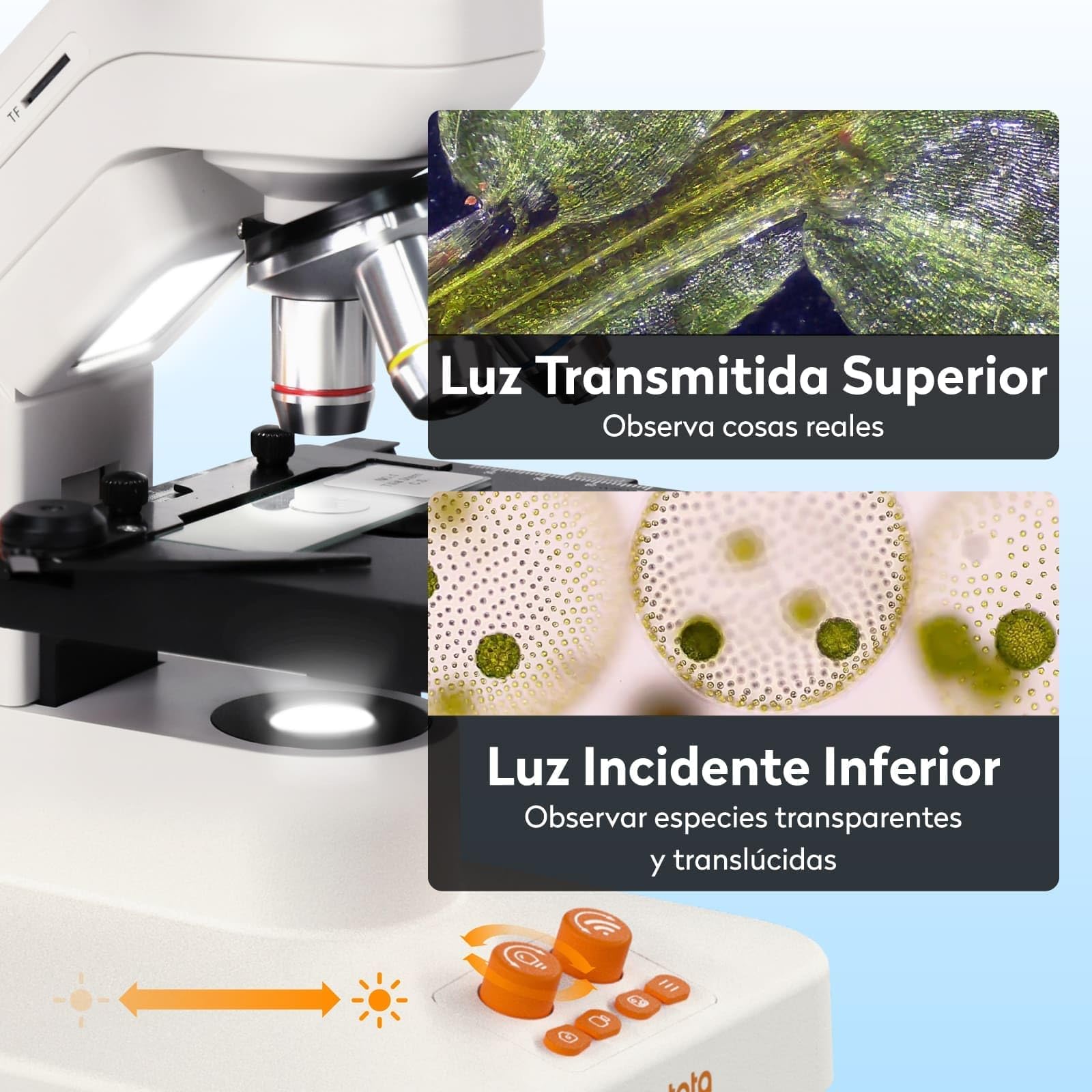 Microscopio Niños Adultos, MatataStudio MT3-4 1200x Microscopio Digital USB con Pantalla 1080P de 7" Calibrador Vernier Portaobjetos 5MP COMS Microscopios Biológico Profesional para Lab y Escolar