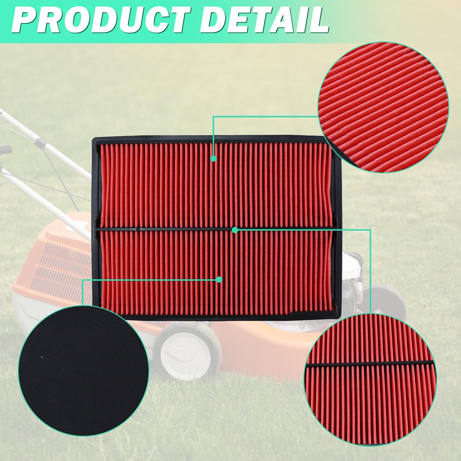 Filtro Aria con Prefiltro per Honda GX620 GX610 GX670 e Motore 18CV 20CV 24CV, ADEFOL Filtro dell'aria con Candela e Filtro Carburante Pezzi di Ricambio Accessorio Motore