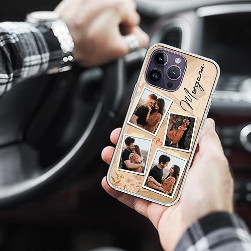 Miniatura 3 de Funda protectora transparente con imagen de pareja, compatible con iPhone 15, 14, 13, 12, 11, X, Xs, Xr, 8, 7, 6s, Mini Pro Max