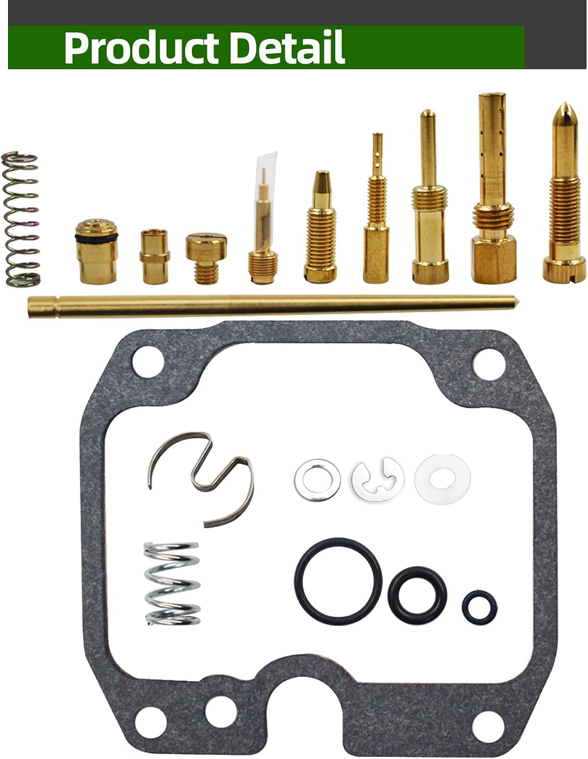 Carb Carburetor Repair Kit Replacement for Kawasaki Bayou 250 KLF250 2003-2006