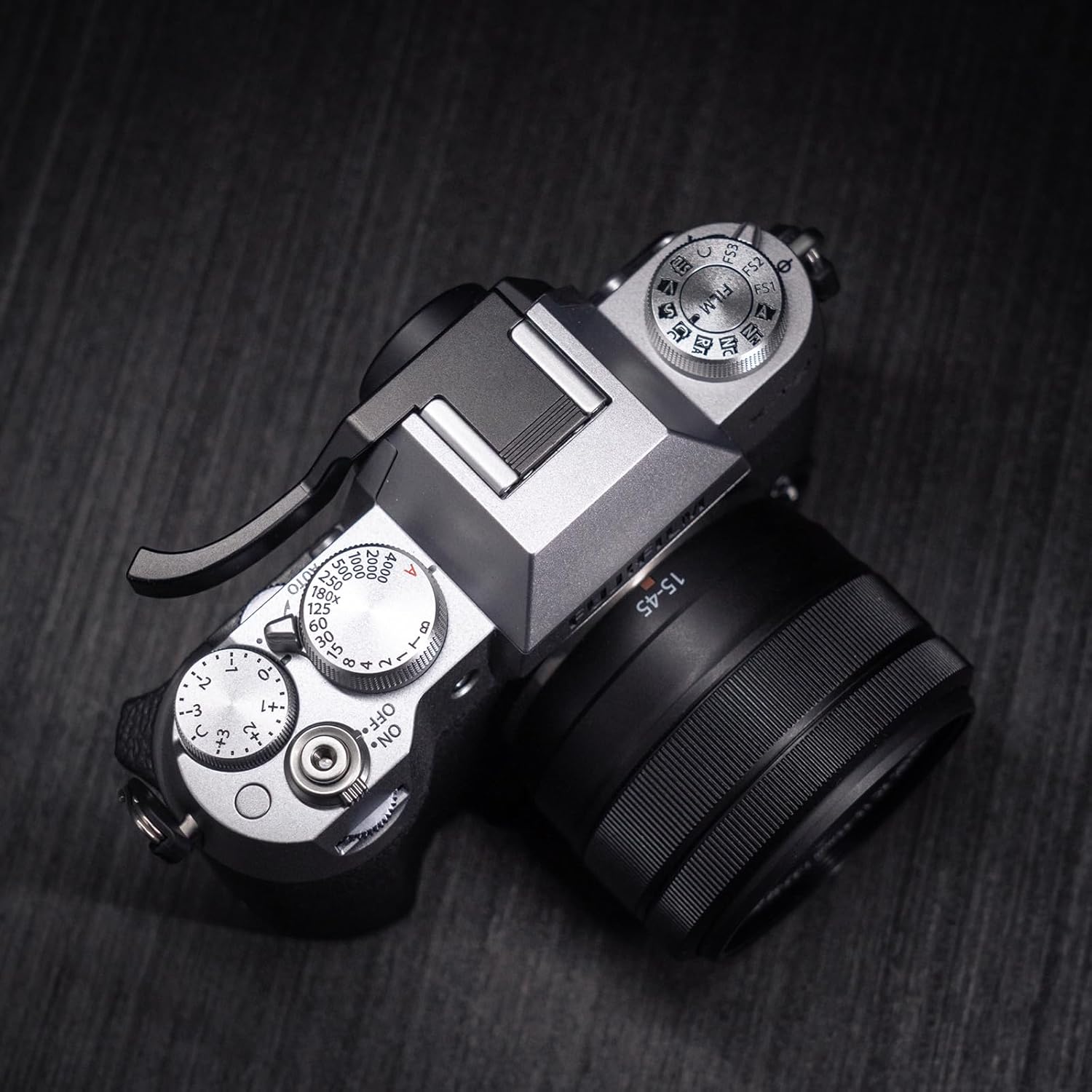 Metal Thumb Up Grip for Fujifilm Fuji X-T50 XT50 Camera, Hot Shoe Thumb Rest Support Grip ，Exclusive Vintage Anti-Slip Pattern, Enhance The camera's Grip Feel (Black)