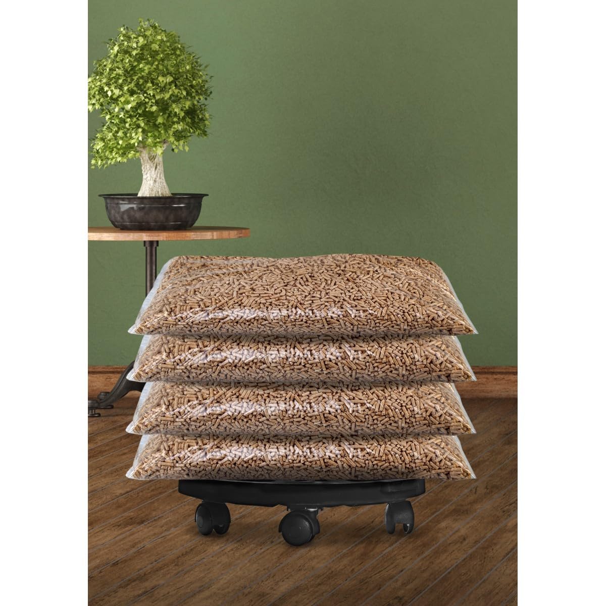 Support à Roulettes Rond diamètre 30 x 7 cm 4 roues - Porte Plante, Pot de Fleurs 170 kg max - Polypropylène Anti Choc