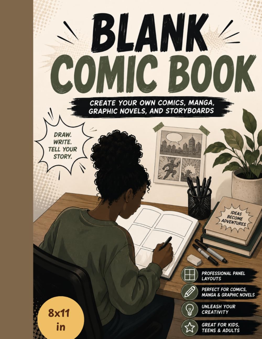 Blank Comic Book: Create Your Own Comics, Manga, Graphic Novels, and Storyboards