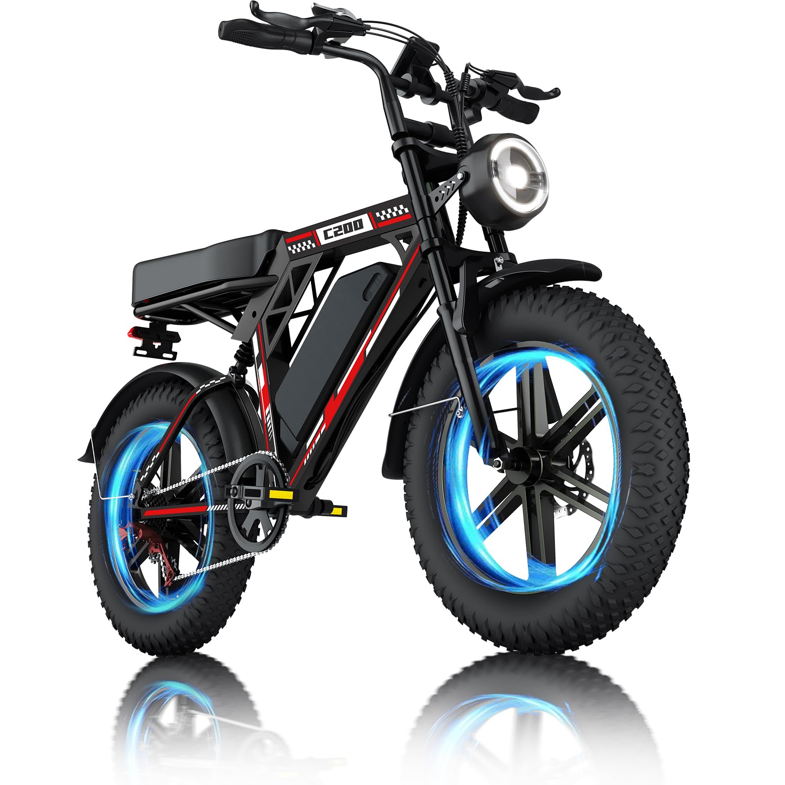 Vélo Électrique, 20" vélo électrique Adulte, Batterie 15/17/20AH, Autonomie 60-100 km, Vélo de Trekking, E-Bike, vélo électrique Urbain
