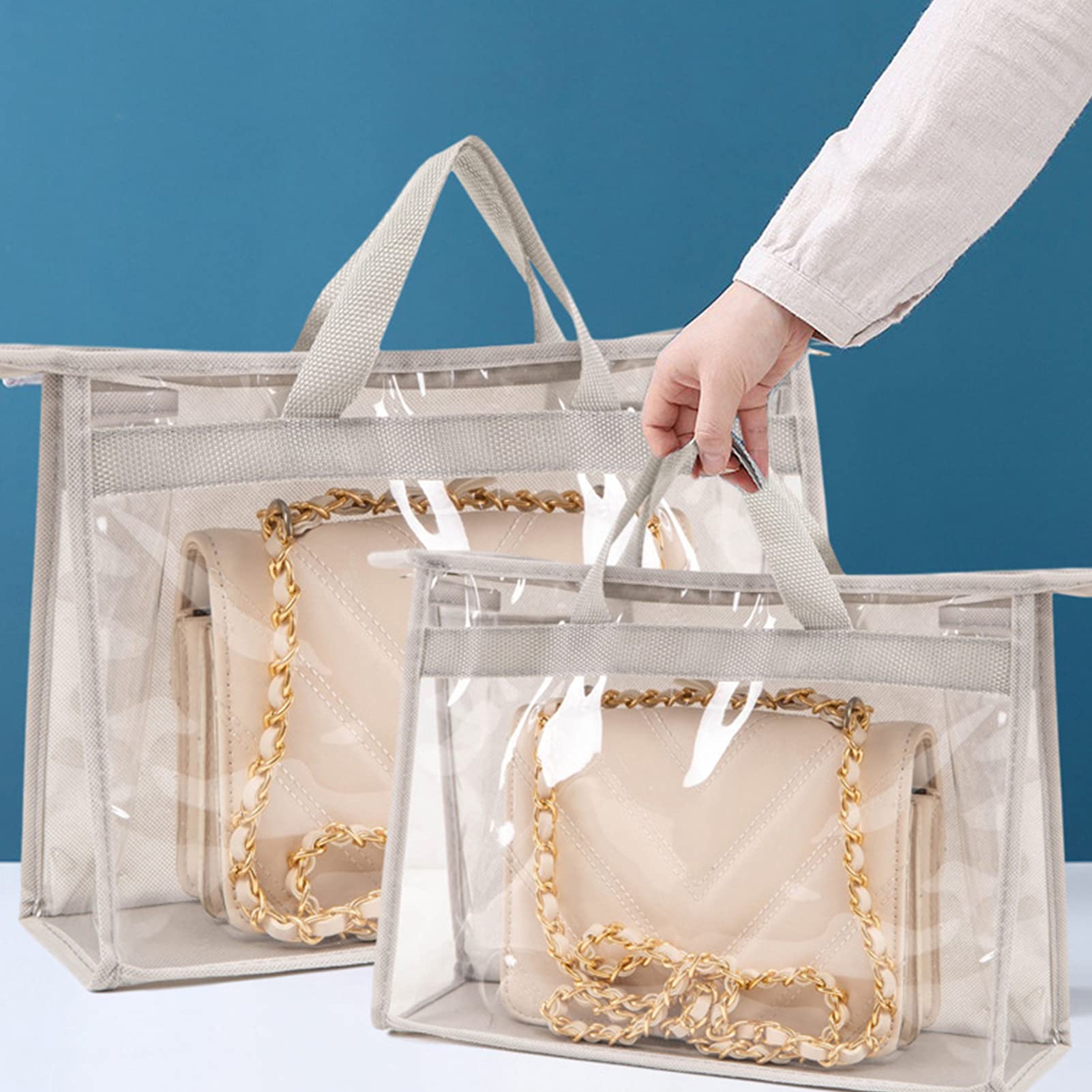 収納バッグ クローゼットハンドバッグ ダストバッグ 透明 バッグ防塵収納 収納バッグ クローゼットハンドバッグ ダストバッグ 透明 バッグ防塵収納