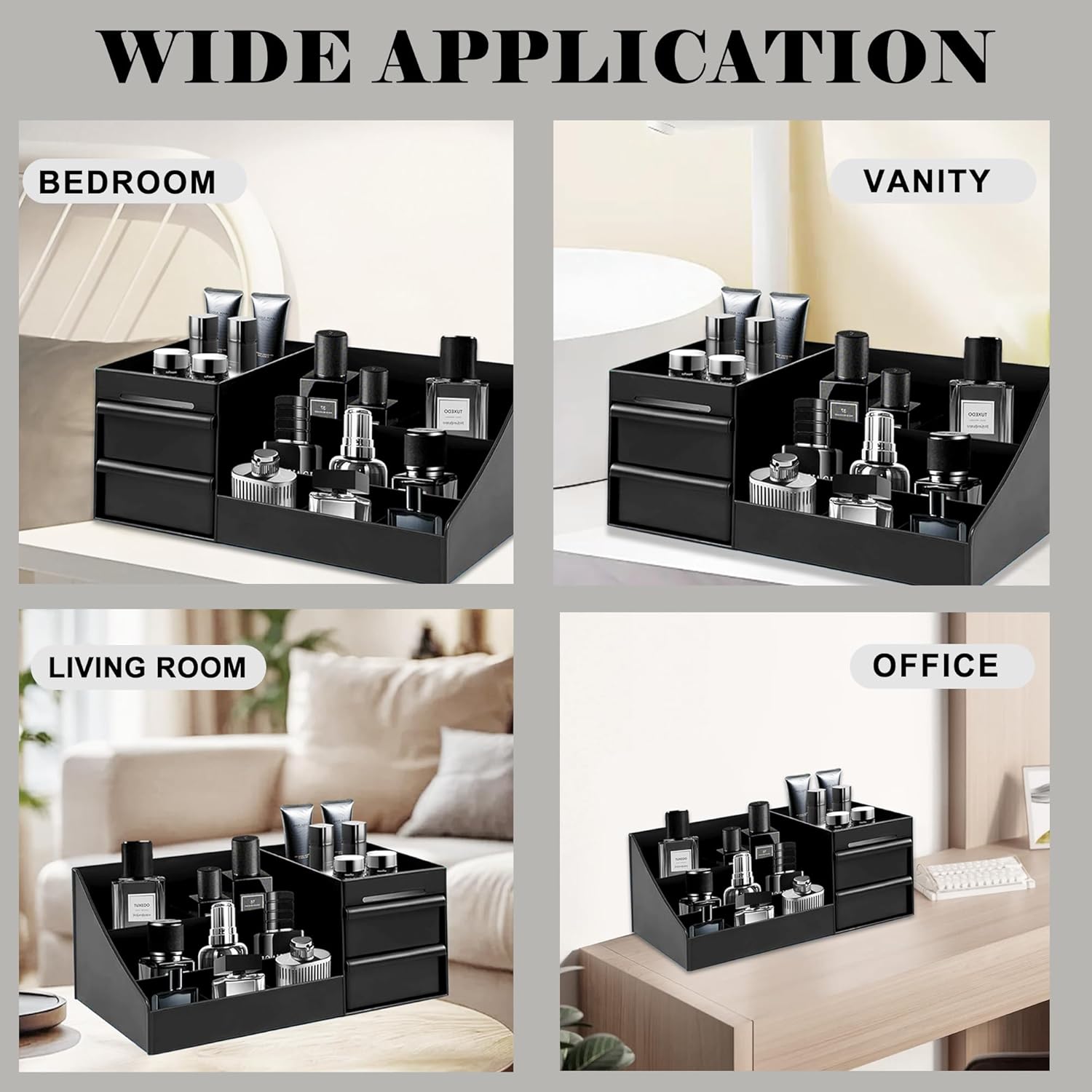 Cologne Organizer for Men Perfume Organizers Vanity Organizers Cologne Stands with Drawers Bathroom Stand and Storage Desk Display Dresser Organizer Countertop Makeup Organizers for Skincare Toiletry