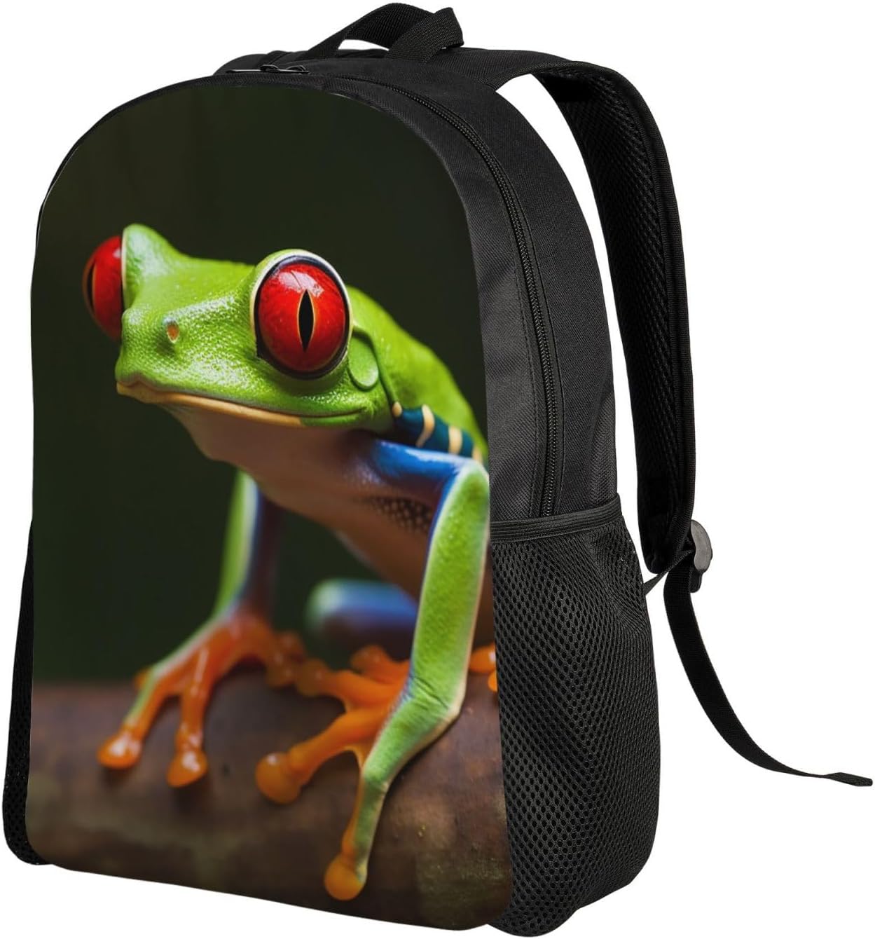 Red Eyes Tree Frogs Travel Backpack for Women Men Waterproof Laptop Backpack Large College Bookbag 16 Inch Lightweight Computer Bag Casual Daypack Rucksack for Business Hiking image 2