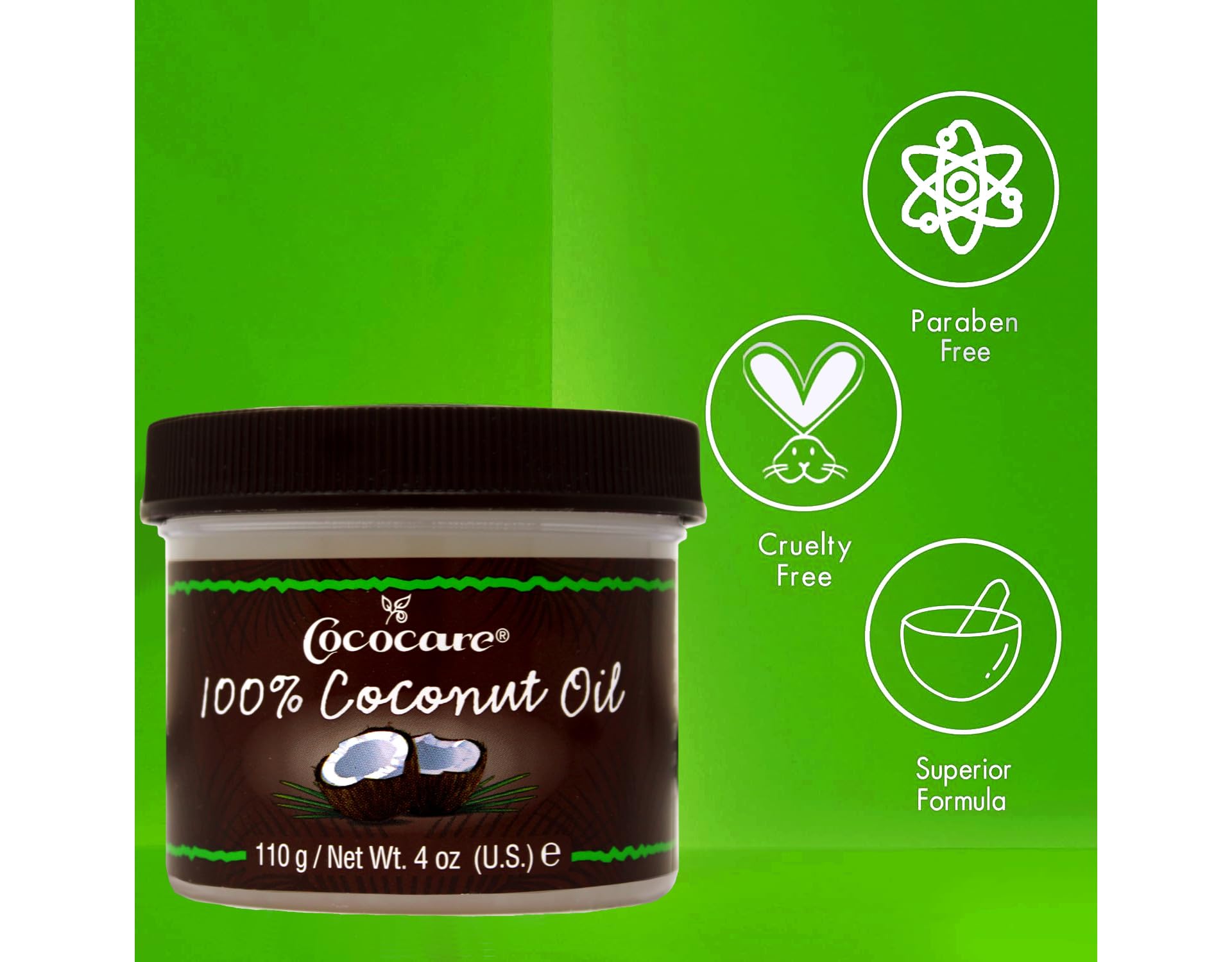 Cococare Prodotti 100% puro olio di cocco 4 Oz