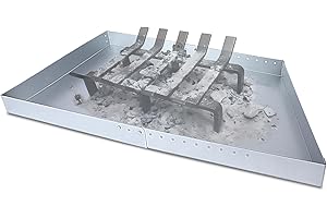 Adjustable Fireplace Tray- Galvanized Steel Ash Pan with Nuts and Bolts