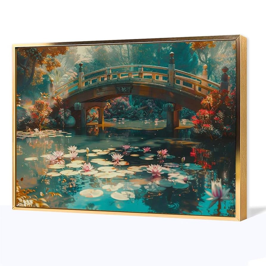 新品　ガラス壁掛け　アートパネル ポスター　アートフレーム 自然風景　橋絵画 新品 ガラス壁掛け アートパネル ポスター アートフレーム 自然風景 橋