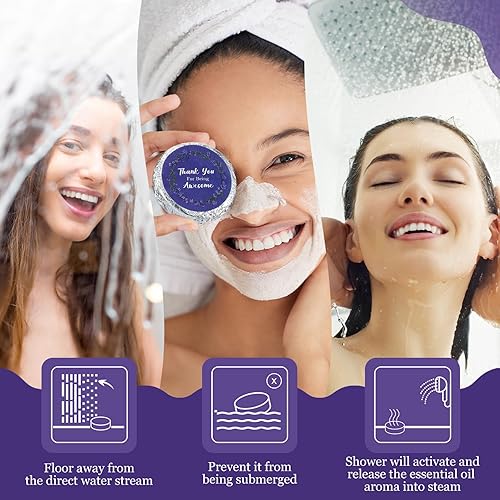 Miniatura 3 de Luinabio 24 piezas de vaporizadores de ducha de aromaterapia, bombas de ducha inspiradoras, tabletas de vapor de ducha para mujeres, adolescentes,