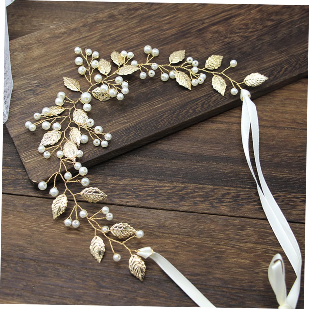 Healeved 5piezas Diadema De Perlas Para Novia Accesorio De Cabello Para Bodas Fiesta y Eventos Formales