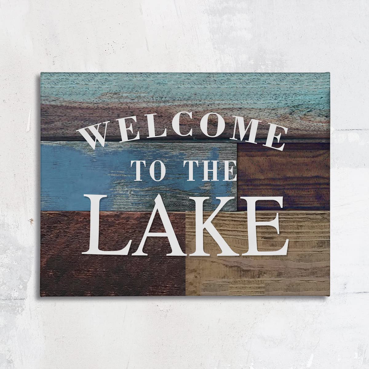 Photo 1 of *see picture*Welcome To The Lake Canvas Wall Art Prints Artwork Signs Framed,14X11 inch
