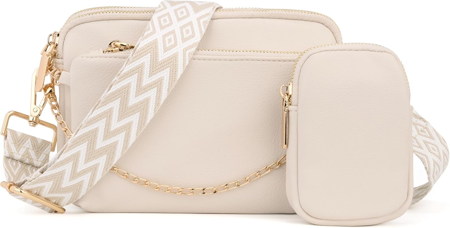 UTO Small Crossbody Bags for Women 3 in 1 Trendy Belt Purse Fashion Designer Mini Cute Sling Fanny Chest Pack - Image 3