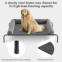 Vista 6 de RRPETHOME Cama Grande Elevada y Refrescante para Perros, Camas Elevadas para Perros Grandes, Cama Elevada para Mascotas al Aire Libre, Cama