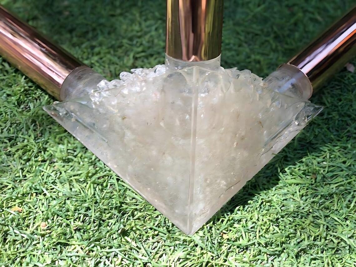 L Type 3/4 Inch Hand Made Nubian Connector kit for Crystal Meditation Pyramid Orgonite 5 Connector kit Only Without Copper Pipes (Quartz Crystal)