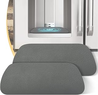 Refrigerator Drip Tray 2 Pack: Refrigerator Drip Catcher for Fridge Water Dispenser, Super Absorbent Diatomite Fridge Water Drip Tray for Whirlpool, GE, Samsung Fridge Accessories (Gray, Rectangular)