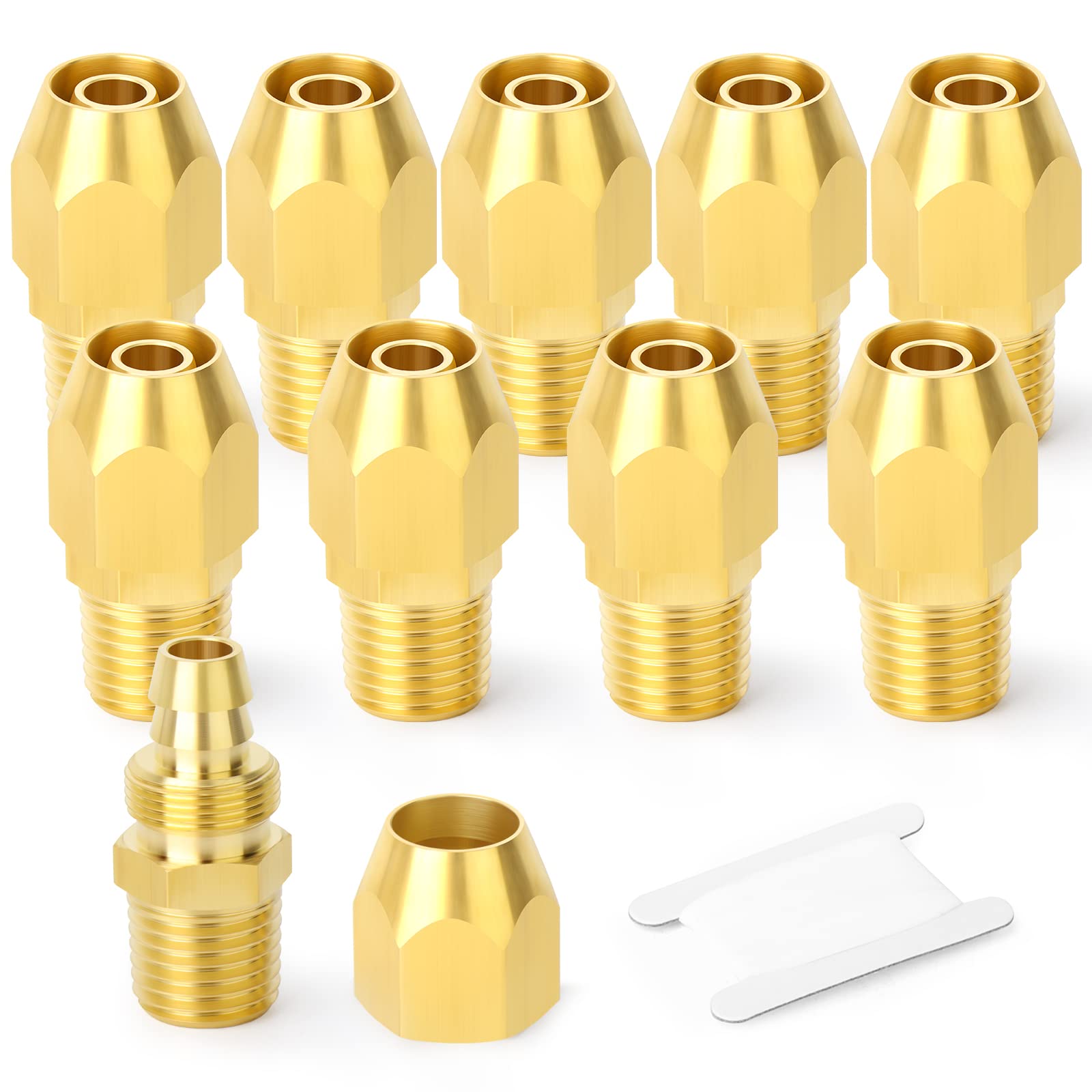 GASHER 10PCS Brass Pneumatic Replacement Fitting
