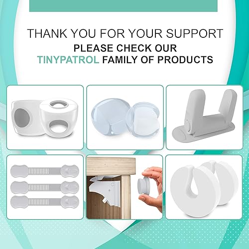 Miniatura 3 de TinyPatrol - Juego de 8 tapas para pomo de puerta de seguridad para bebés techo infantil fáciles de instalar y quitar en las puertas diseño