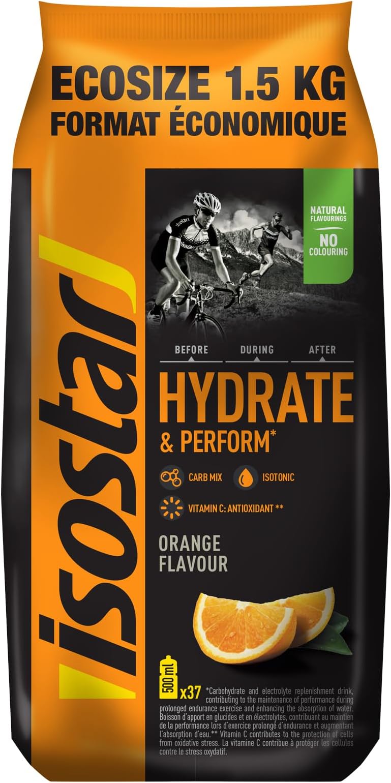 Isostar Concentrate Package of 1 x 1500g - Isotonic - Carbohydrates - Irrigation - Electrolytes Calcium Magnesium and Sodium