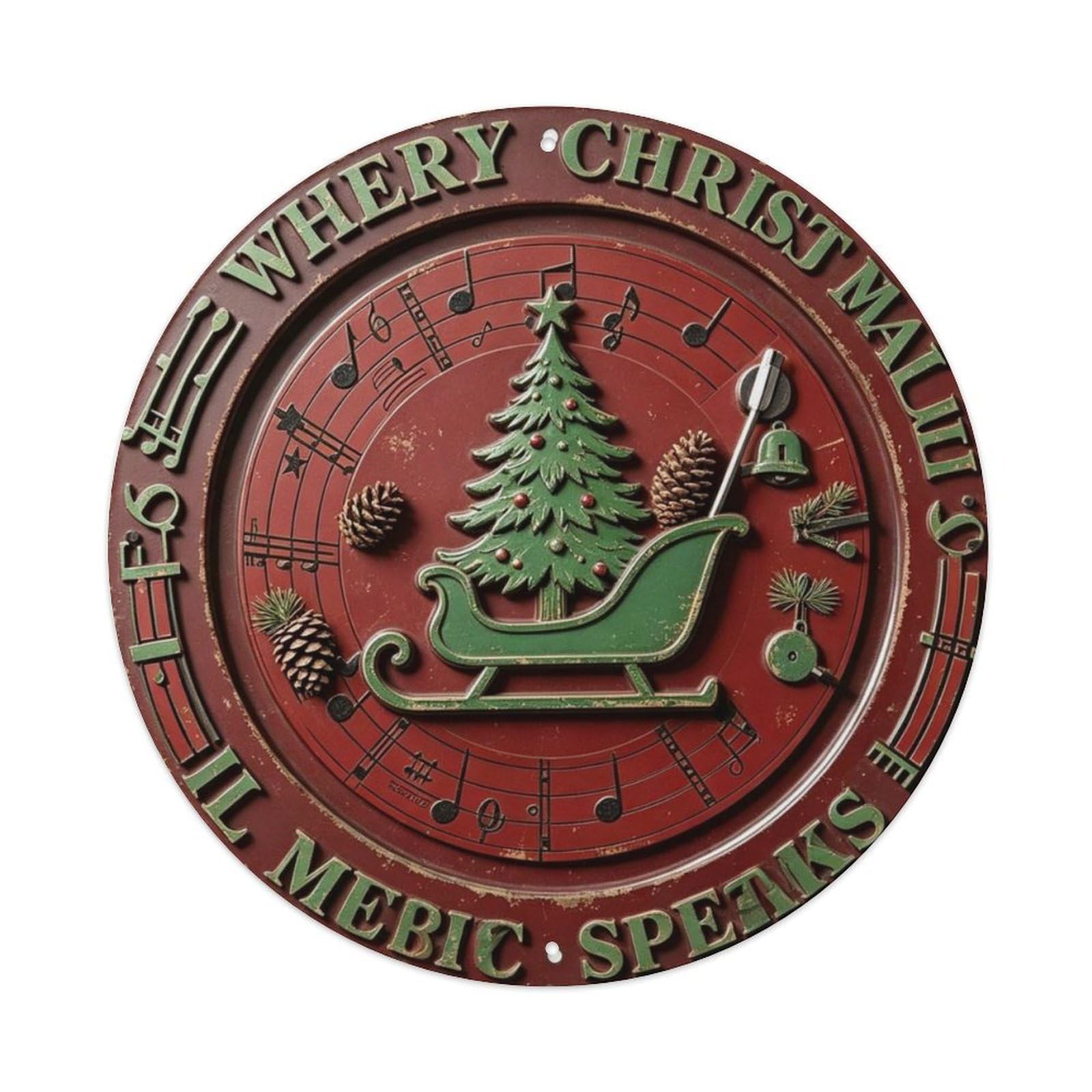 Christmas Metal Tin Sign Plaque