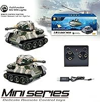Vista 6 de Mini WWII - Tanque de tigre alemán gris RC a escala 1/72, modelo electrónico de radio a control remoto