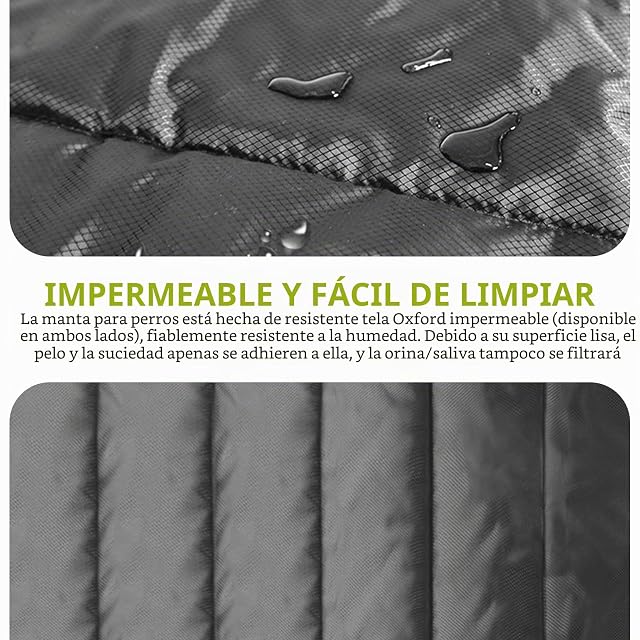 Foto 5 de 7 de LEKEFETO Manta para perros para viajes, lavable, manta de viaje plegable para perros de camping