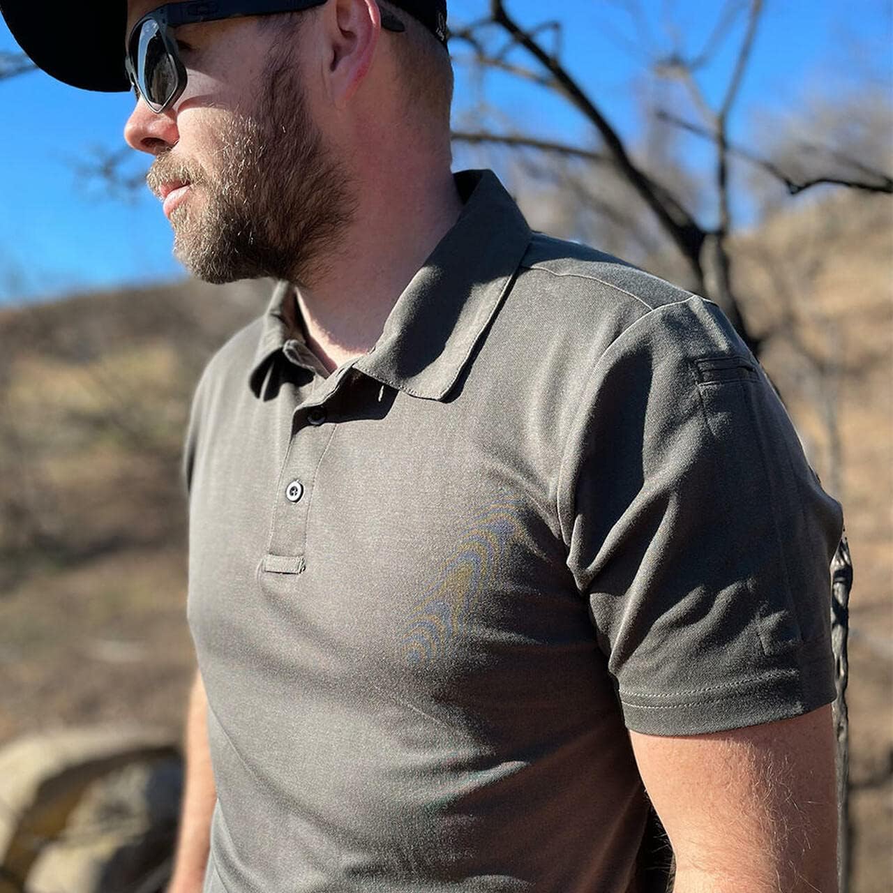 LA Police Gear Men's Atlas Tencel Polo, Anti-Wrinkle Sleeve Polo Shirt for Men - Image 6