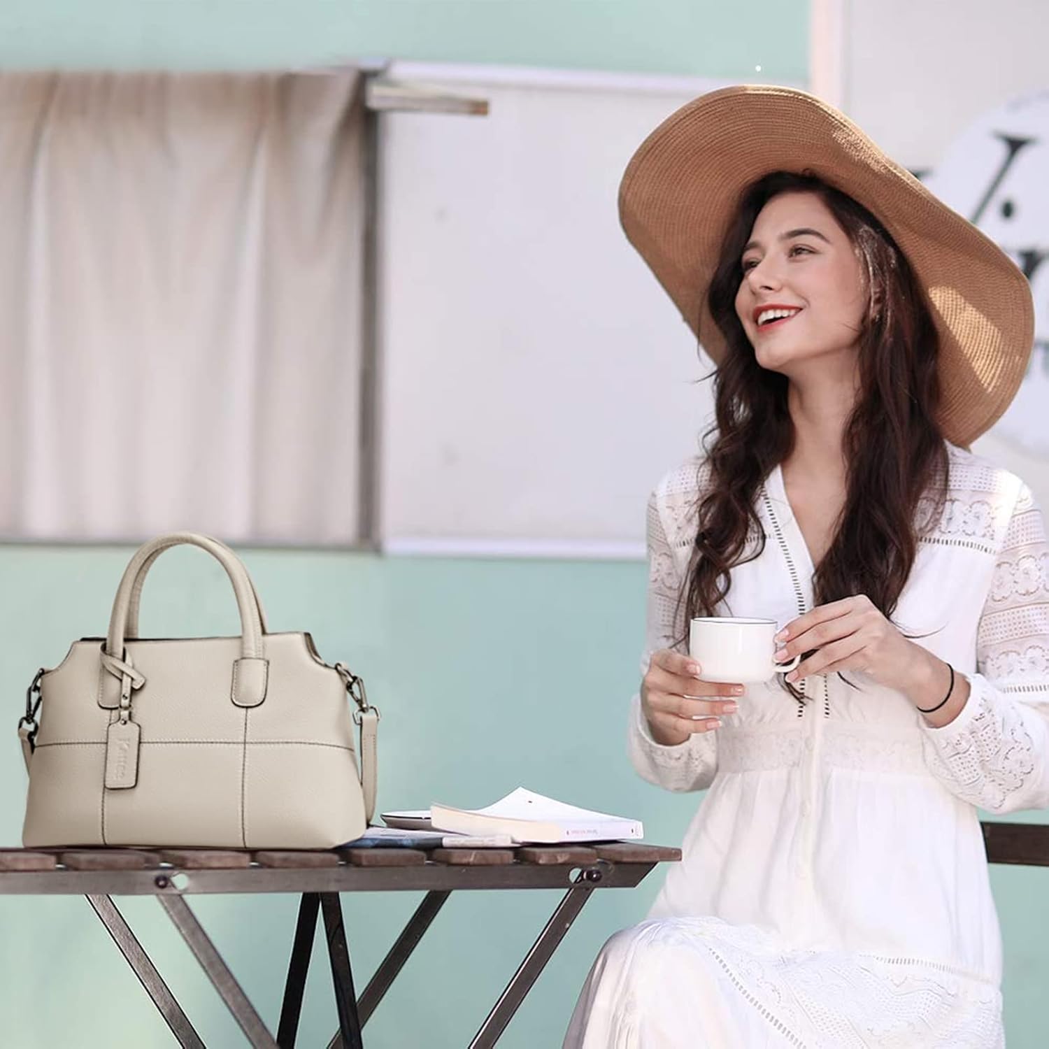 Kattee Genuine Leather Handbags for Women, Soft Hobo Satchel Shoulder Crossbody Bags Ladies Purses - Image 3