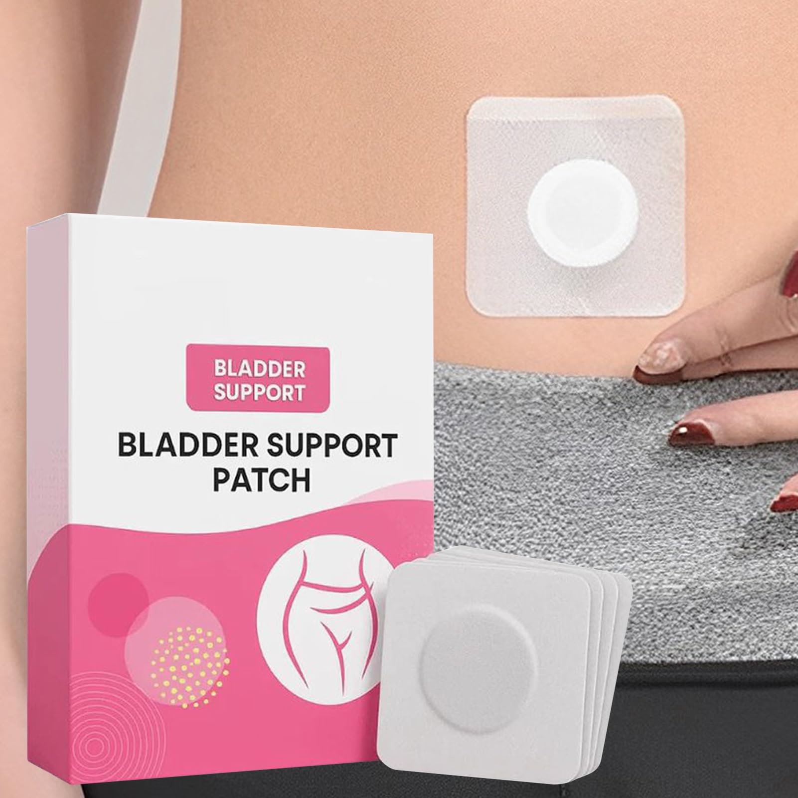 Patch di controllo della vescica Supporto per perdite urinarie Patch traspirante per la salute della vescica Riduttore di frequenza per minzione Cura confortevole per lavoro viaggi uso quotidiano