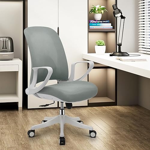 Miniatura 2 de Magshion Silla de escritorio ajustable, silla ergonómica para computadora de oficina con brazos abatibles, función de inclinación de 95 a 125, silla